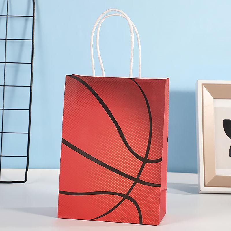 30PCS Fashion Ball Kraft Paper Gift Bag Festivals gift tote bag Party Favor Bag - Red-Tennis-Ball-30pcs V528-RED-TENNIS-BALL-30PCS-941132