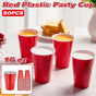 50pcs Red Plastic Beer Pong Cups Reusable Party Cups Drinking Game Supplies V528-RED-WHITE-CUP-500ML-50PCS-111782