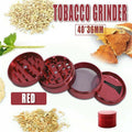 4-Layers Metal Zinc Alloy Tobacco Grinder Smoke Crusher Spice Hand Muller Au V528-REDTOBACCOGRINDER-670890