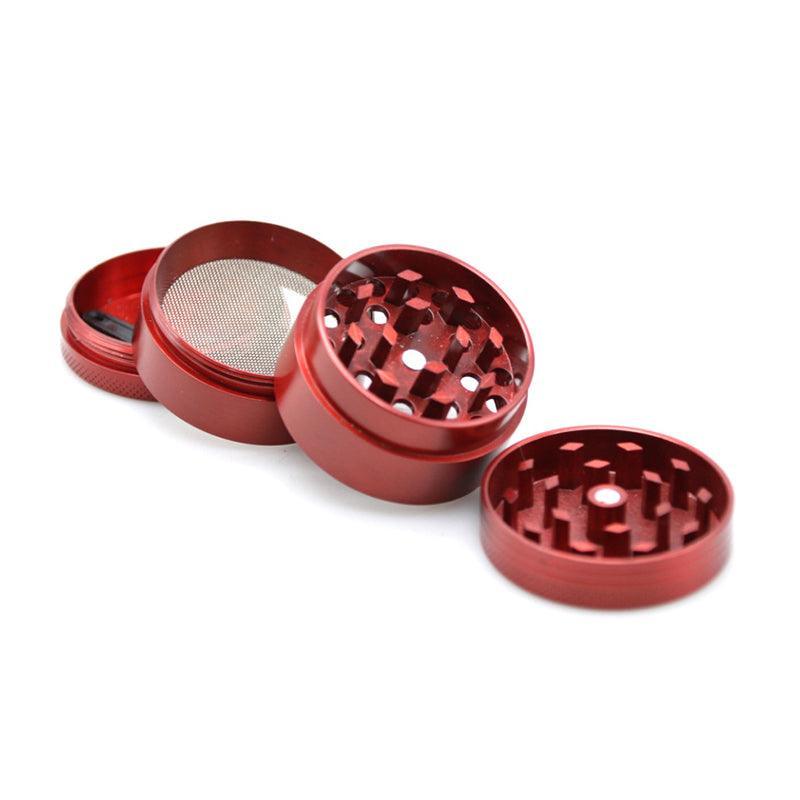 4-Layers Metal Zinc Alloy Tobacco Grinder Smoke Crusher Spice Hand Muller Au V528-REDTOBACCOGRINDER-670890