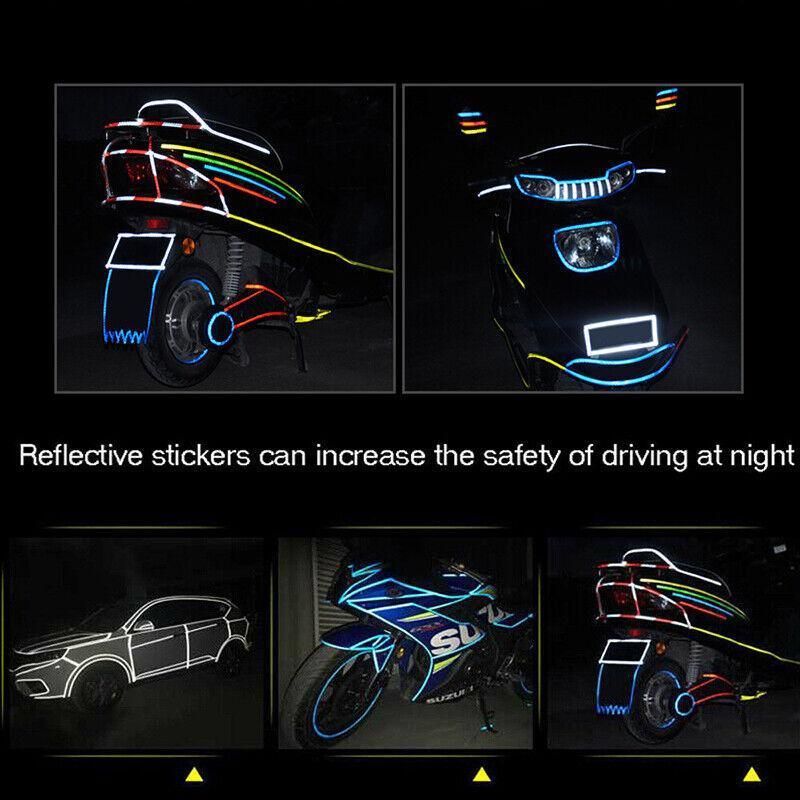 8m Reflective Tape for Bikes Cars Motorcycles Waterproof High Visibility Strip - Red V528-REFLECTIVETAPE-RED-724757