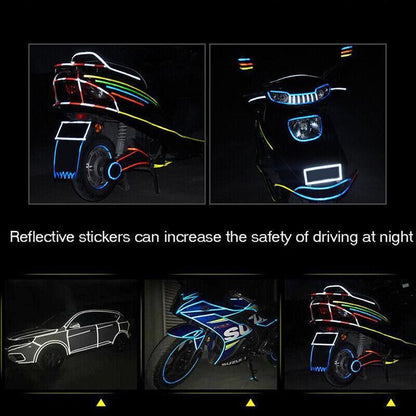 8m Reflective Tape for Bikes Cars Motorcycles Waterproof High Visibility Strip - Red-White V528-REFLECTIVETAPE-REDWHITE-155508