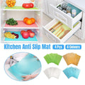 4PCS Cuttable Kitchen Anti-slip Mat Anti-fouling Refrigerator Drawer Liner Mat - Blue V528-REFRIGERATOR-MAT-4PCS-BLUE-676178