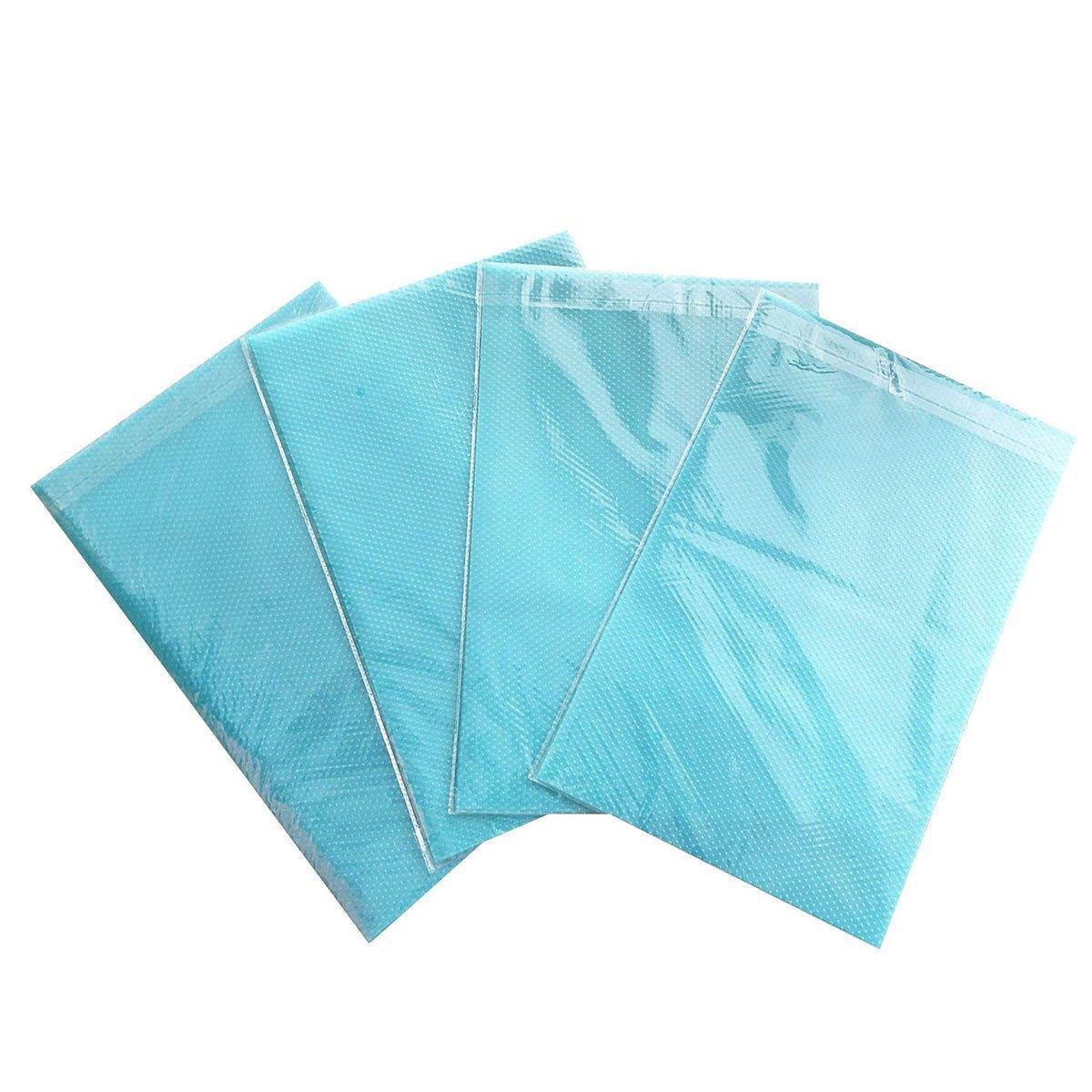 4PCS Cuttable Kitchen Anti-slip Mat Anti-fouling Refrigerator Drawer Liner Mat - Blue V528-REFRIGERATOR-MAT-4PCS-BLUE-676178