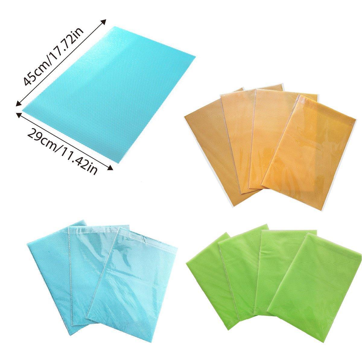 4PCS Cuttable Kitchen Anti-slip Mat Anti-fouling Refrigerator Drawer Liner Mat - Orange V528-REFRIGERATOR-MAT-4PCS-ORANGE-352431