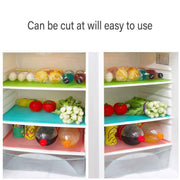 4PCS Cuttable Kitchen Anti-slip Mat Anti-fouling Refrigerator Drawer Liner Mat - Orange V528-REFRIGERATOR-MAT-4PCS-ORANGE-352431