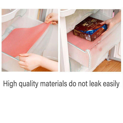 4PCS Cuttable Kitchen Anti-slip Mat Anti-fouling Refrigerator Drawer Liner Mat - Orange V528-REFRIGERATOR-MAT-4PCS-ORANGE-352431