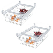 2PCS Adjustable Fridge Drawer Storage Box Under Shelf Refrigerator Organizer V528-REFRIGERATORDRAWER-2PCS-454199