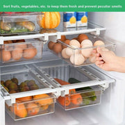 2PCS Adjustable Fridge Drawer Storage Box Under Shelf Refrigerator Organizer V528-REFRIGERATORDRAWER-2PCS-454199