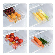 2PCS Adjustable Fridge Drawer Storage Box Under Shelf Refrigerator Organizer V528-REFRIGERATORDRAWER-2PCS-454199