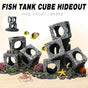 Fish Tank Shrimp Shelter House Square Stone Cave Aquarium Breeding Hiding Decor - 2 Squares V528-REFUGE-HOUSE-2-859238