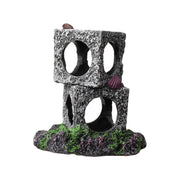 Fish Tank Shrimp Shelter House Square Stone Cave Aquarium Breeding Hiding Decor - 2 Squares V528-REFUGE-HOUSE-2-859238