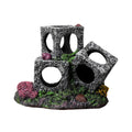 Fish Tank Shrimp Shelter House Square Stone Cave Aquarium Breeding Hiding Decor - 3 Squares V528-REFUGE-HOUSE-3-339924