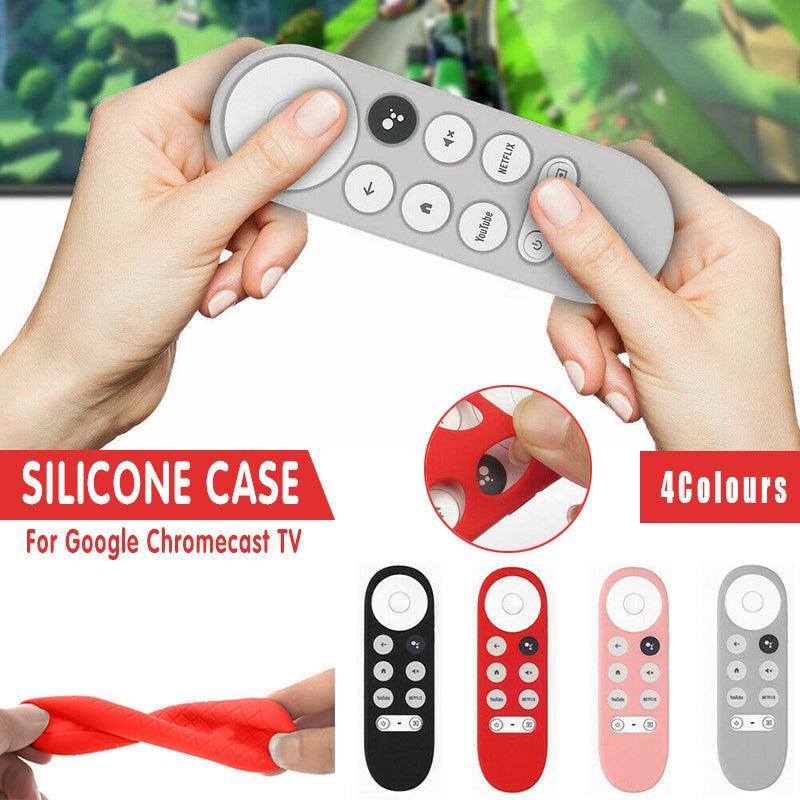 Silicone Case Protective Cover Shell For Google Chromecast Tv 2020 Voice Remote - Grey V528-REMOTECONTROL-SILVER-4561