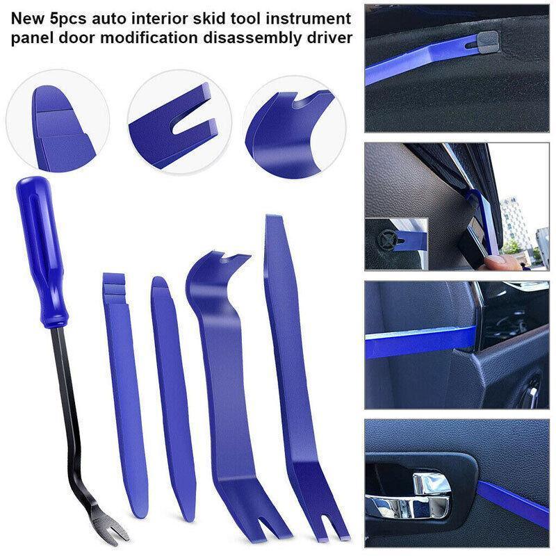 5Pcs Car Trim Removal Tool Auto Hand Tools Pry Bar Dash Panel Door Interior Kit V528-REMOVALTOOL-5PCS-359745
