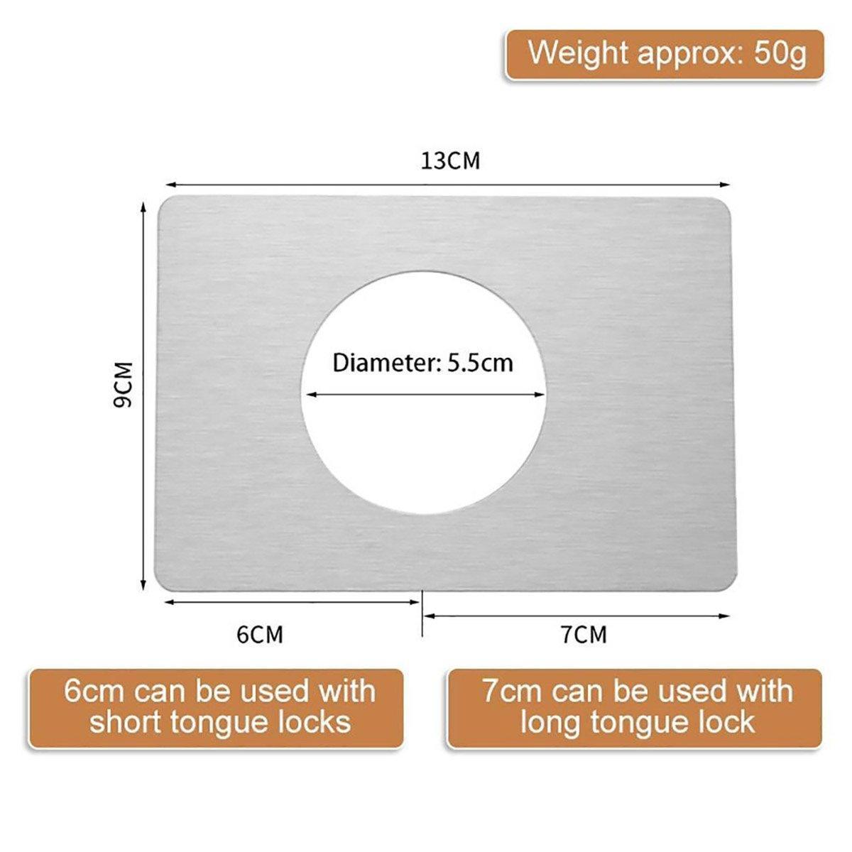 Spherical Lock Repair Plate Set Circular Door Lock Fixing Kit 2 Pieces Metal V528-REPAIR-TABLETS-2PCS-149598