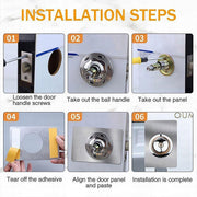 Spherical Lock Repair Plate Set Circular Door Lock Fixing Kit 2 Pieces Metal V528-REPAIR-TABLETS-2PCS-149598