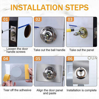 Spherical Lock Repair Plate Set Circular Door Lock Fixing Kit 2 Pieces Metal V528-REPAIR-TABLETS-2PCS-149598