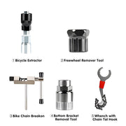 5PCS Bike Repair Tool Kit Crank Puller Chain Breaker Freewheel Bottom Bracket Remover V528-REPAIRTOOL-707421