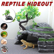 Reptile Hide House Nest Cave Sundeck Shelter for Pets Lizard Snake Habitat V528-REPTILE-CAVE-815528
