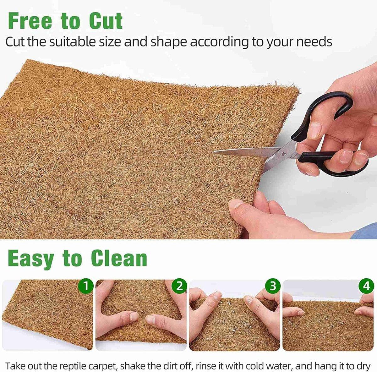 Reptile Terrarium Liner Coconut Fiber Mat Tortoise Carpet Pet Hamster Bedding - 50x30cm V528-REPTILE-MAT-30X50CM-937105