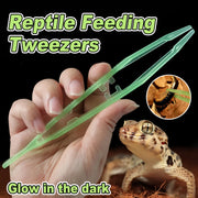 18cm Plastic Luminous Tweezer Feeding Tongs Straight for Reptile Feeder White V528-REPTILE-TWEEZERS-LUMINOUS-287045