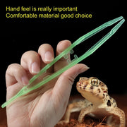 18cm Plastic Luminous Tweezer Feeding Tongs Straight for Reptile Feeder White V528-REPTILE-TWEEZERS-LUMINOUS-287045