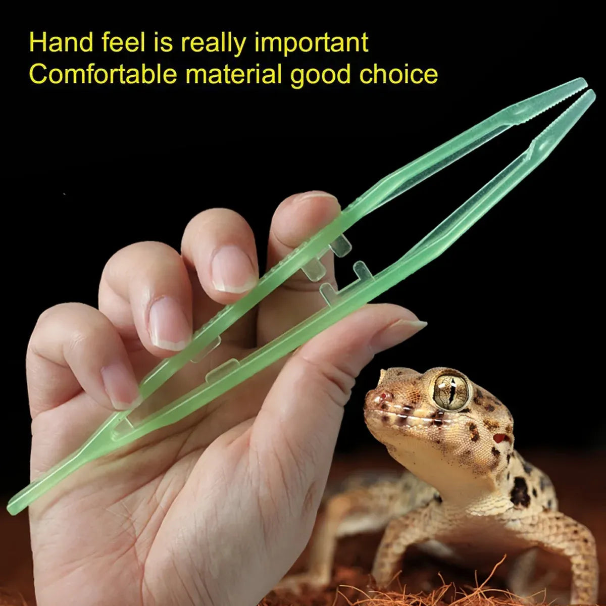 18cm Plastic Luminous Tweezer Feeding Tongs Straight for Reptile Feeder White V528-REPTILE-TWEEZERS-LUMINOUS-287045