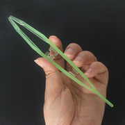18cm Plastic Luminous Tweezer Feeding Tongs Straight for Reptile Feeder White V528-REPTILE-TWEEZERS-LUMINOUS-287045