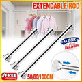 Adjustable Tension Rod Extendable Rack Shower Wind Curtain Closet Pole 50-160cm - 105-160cm V528-RETRACTABLEDRYINGRACK-100CM-459327