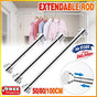 Adjustable Tension Rod Extendable Rack Shower Wind Curtain Closet Pole 50-160cm - 50-85cm V528-RETRACTABLEDRYINGRACK-50CM-420379