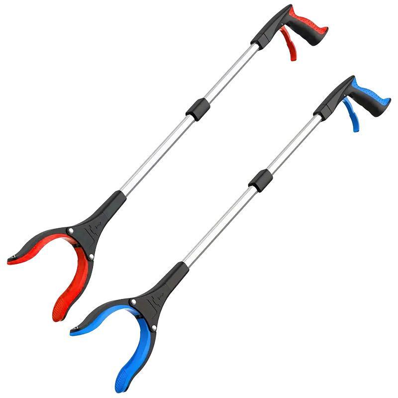 Folding Rubbish Picker Clip Hygiene Trash Grabber Long Handle Waste Cleaner Tool - Red V528-RETRIEVER-RED-697974