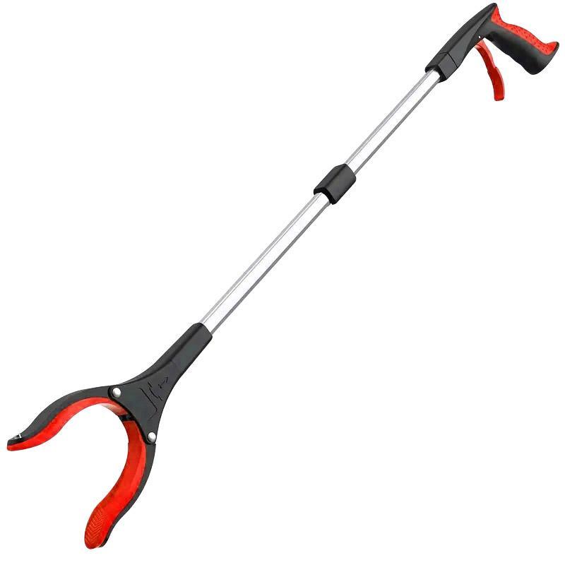 Folding Rubbish Picker Clip Hygiene Trash Grabber Long Handle Waste Cleaner Tool - Red V528-RETRIEVER-RED-697974