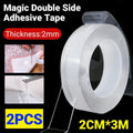 20mm Reusable Double Side Nano Tape Trackless Clear Adhesive Invisible Anti-Slip V528-REUSABLEDOUBLE-2PCS-411103
