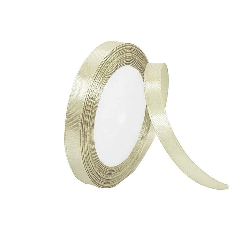 10mm Width Satin Hair Ribbon Wedding Party Decoration Gift Banquet 5m - Cream Colored V528-RIBBON-BEIGE5M-346186