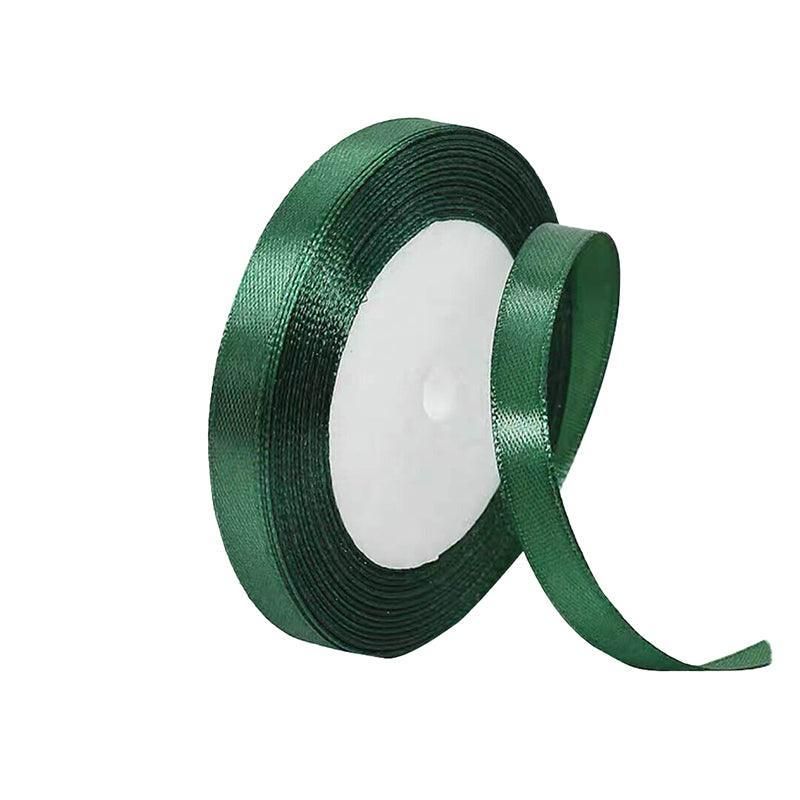 10mm Width Satin Hair Ribbon Wedding Party Decoration Gift Banquet 5m - Blackish Green V528-RIBBON-BLACKISHGREEN5M-988488