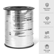 5mm Balloon Ribbon Curling Party String Gift Wrap Decoration Birthday Wedding - Bright-Silver V528-RIBBON-BRIGHT-SILVER-813598