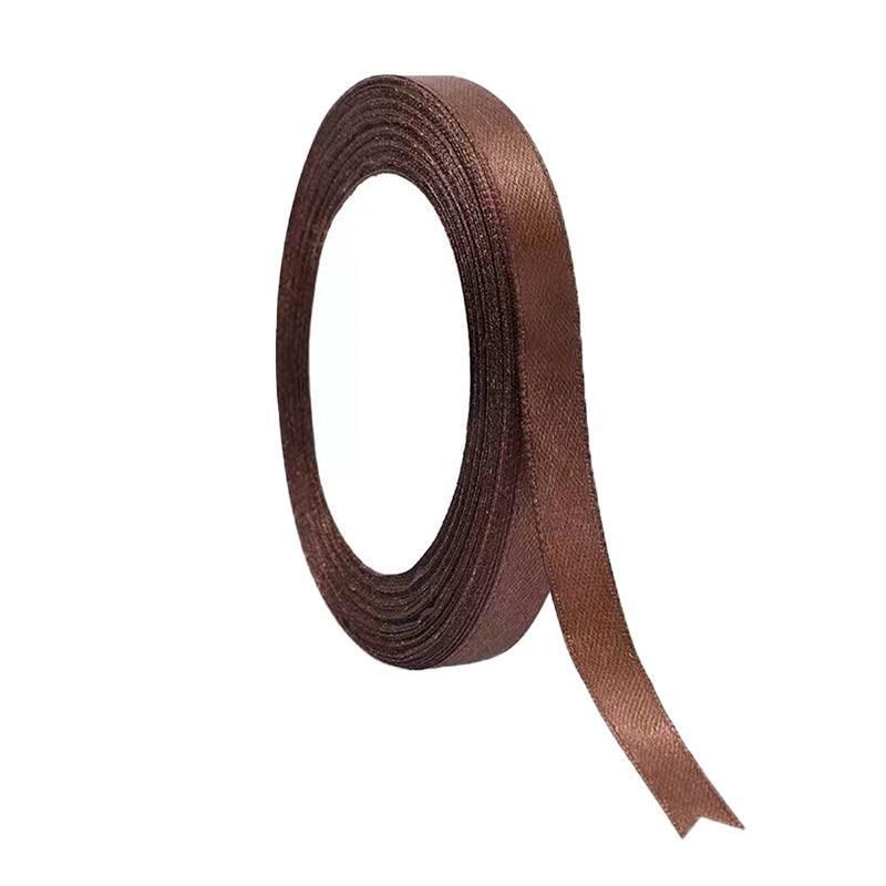 10mm Width Satin Hair Ribbon Wedding Party Decoration Gift Banquet 3m - Dark Coffee V528-RIBBON-DARKBROWN3M-661843