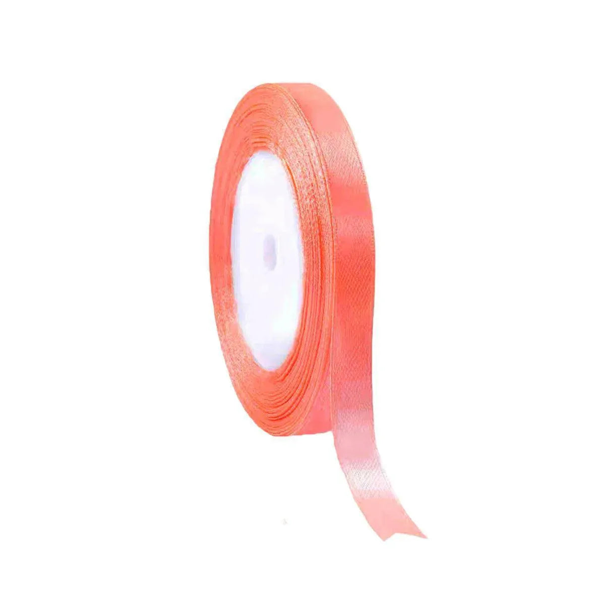 10mm Width Satin Hair Ribbon Wedding Party Decoration Gift Banquet 22m - Fluorescein Red V528-RIBBON-FLUORESCEINRED22M-720582