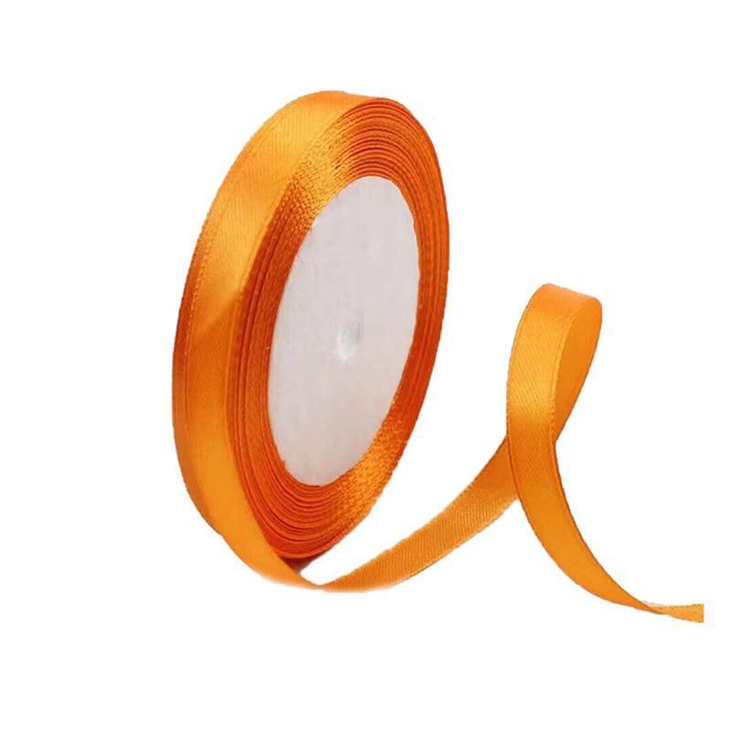 10mm Width Satin Hair Ribbon Wedding Party Decoration Gift Banquet 5m - Orange V528-RIBBON-ORANGE5M-483196