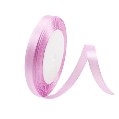 10mm Width Satin Hair Ribbon Wedding Party Decoration Gift Banquet 5m - Pink Purple V528-RIBBON-PINKPURPLE5M-993552