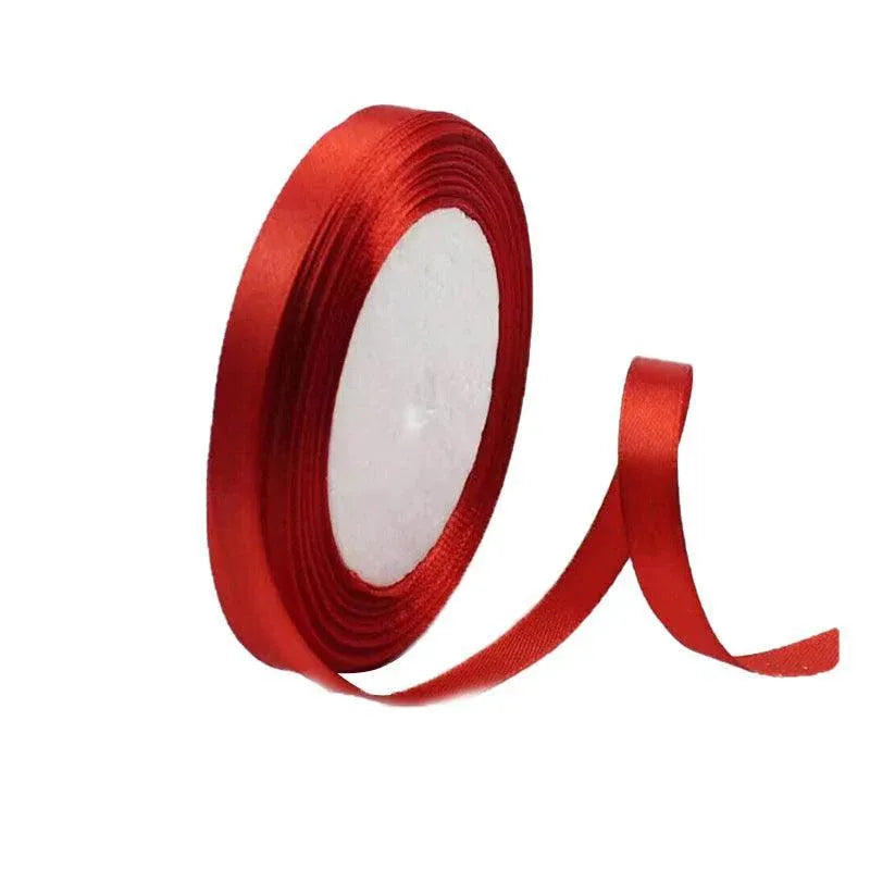 10mm Width Satin Hair Ribbon Wedding Party Decoration Gift Banquet 5m - Red V528-RIBBON-RED5M-139125