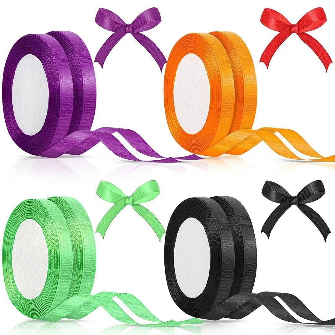 10mm Width Satin Hair Ribbon Wedding Party Decoration Gift Banquet 3m - Rose Red V528-RIBBON-ROSERED3M-198807