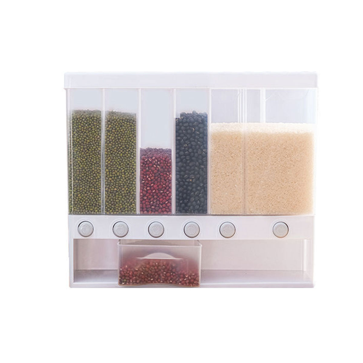 Wall-mounted Automatic Rice Dispenser Sealed Grain Plastic Storage Tank Grain V528-RICE-BUCKET-291100