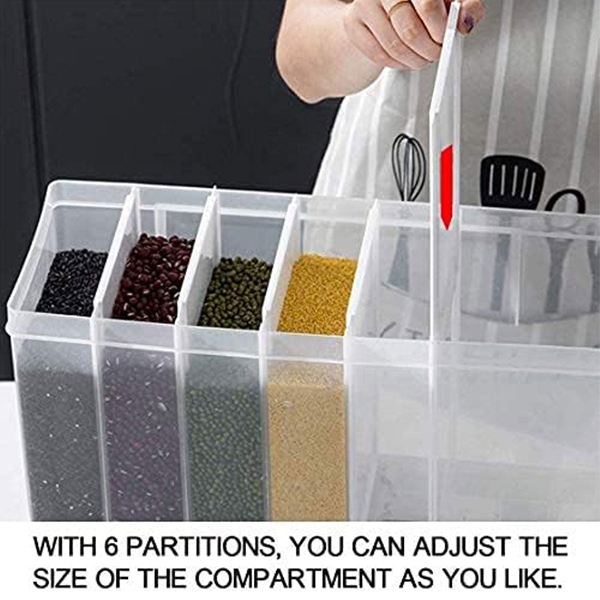 Wall-mounted Automatic Rice Dispenser Sealed Grain Plastic Storage Tank Grain V528-RICE-BUCKET-291100