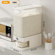 Rice Cereal Dispenser 10KG Grain Container Auto Food Storage Box Measuring Cup V528-RICE-BUCKET-344941