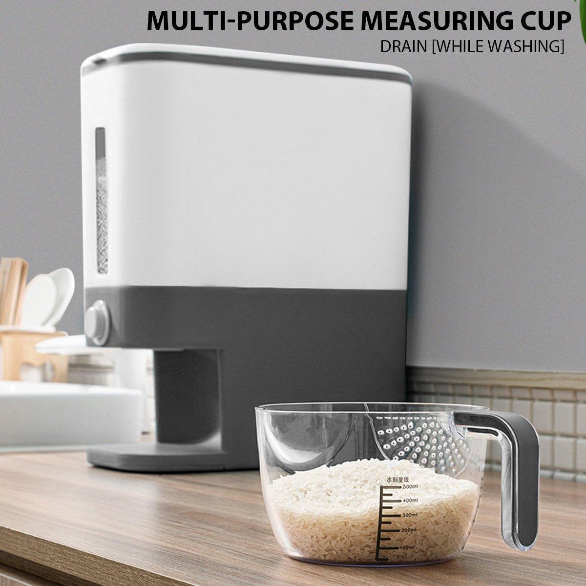 12Kg Automatic Grain Dispenser Cereal Rice Storage Box Kitchen Food Container V528-RICE-CONTAINER-GREY-390114