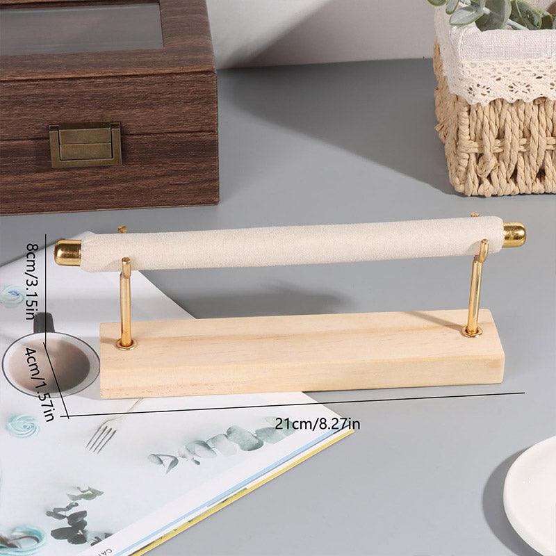 Simple Wooden Jewellery Organizer Rack Ring Display Stand for Rings Earrings - Single