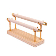Simple Wooden Jewellery Organizer Rack Ring Display Stand for Rings Earrings - Double
