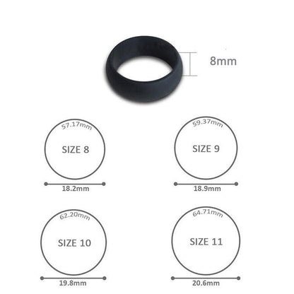 Silicone Rubber Ring Bands 3Pcs - 11 V528-RING-3PCS-NUMBER11-247799